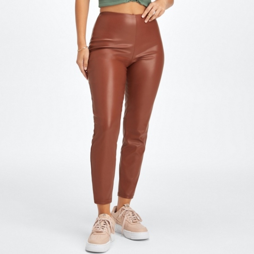Fabletics high rise faux leather leggings womens XL